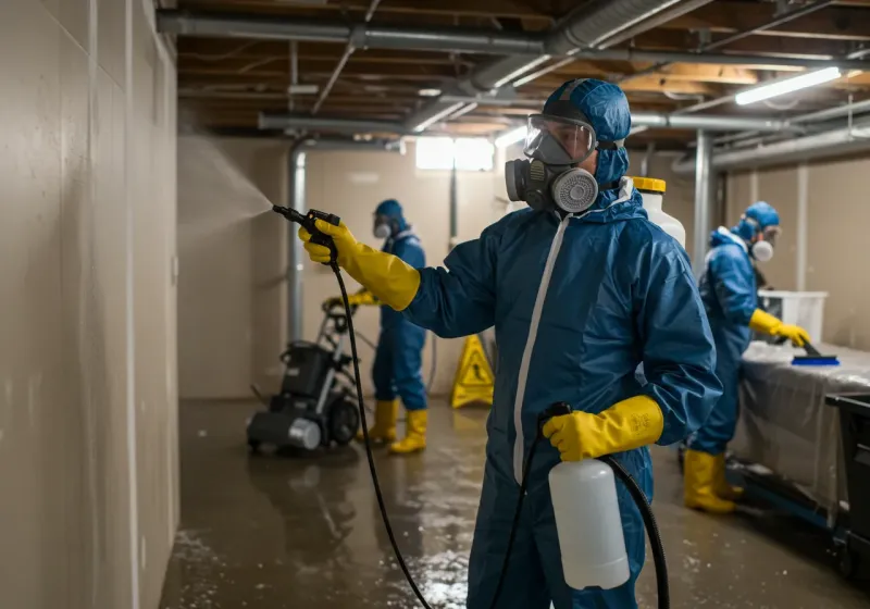 Basement Sanitization and Antimicrobial Treatment process in Signal Mountain, TN