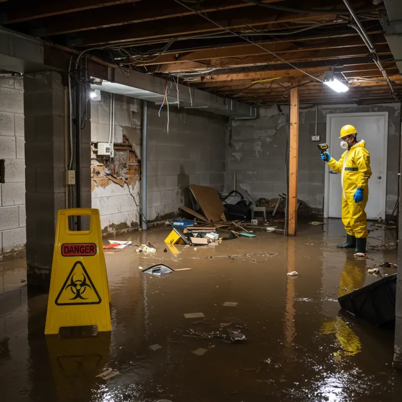 Flooded Basement Electrical Hazard in Signal Mountain, TN Property
